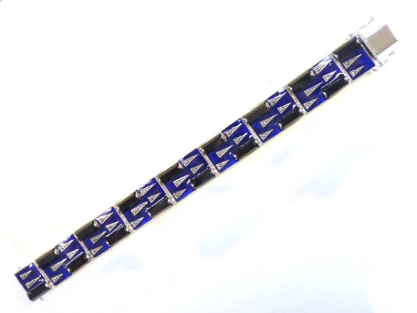 SILVER 925 BRACELET WITH MARCASITE AND ONYX
