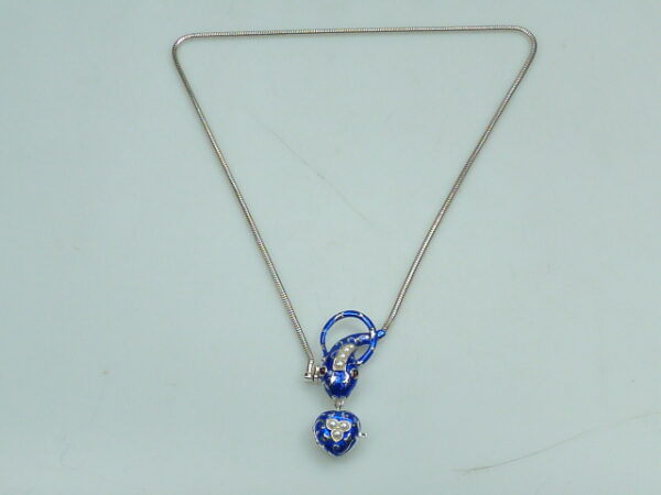 SILVER 925 NECKLACE WITH PEARL AND GARNET