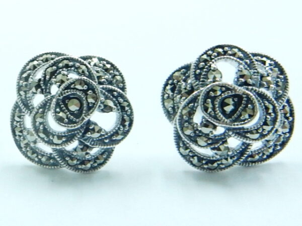 925 SILVER EARRING WITH MARCASITE