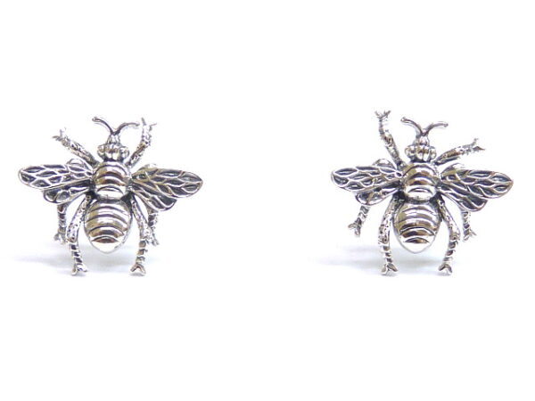 Flies Silver Earrings