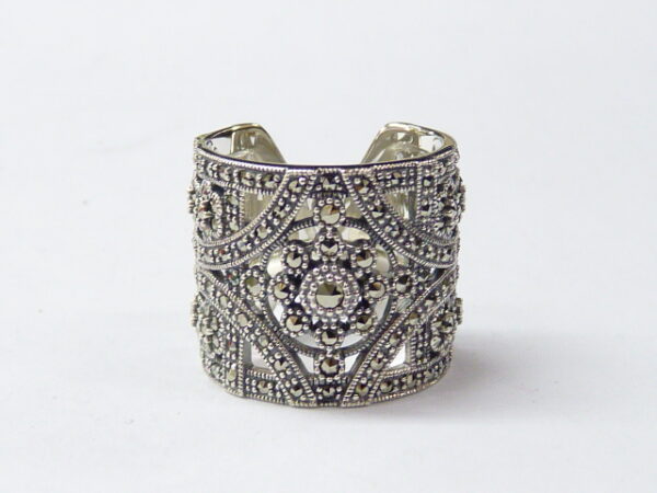SILVER 925 RING WITH MARCASITE