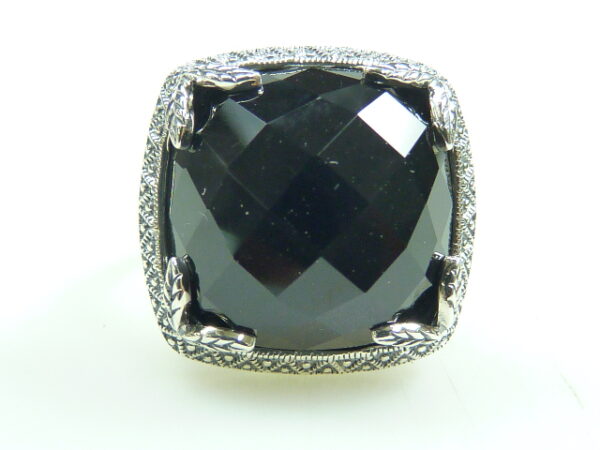 SILVER 925 RING WITH ONYX