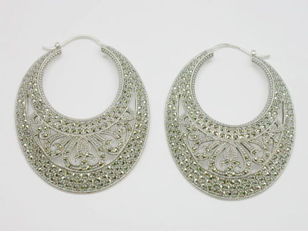 SILVER 925 EARRING WITH MARCASITE
