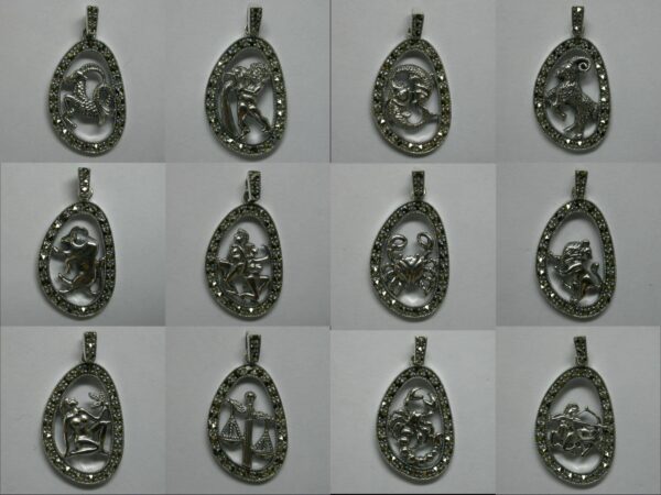 Zodiac Pendant with Marcasite