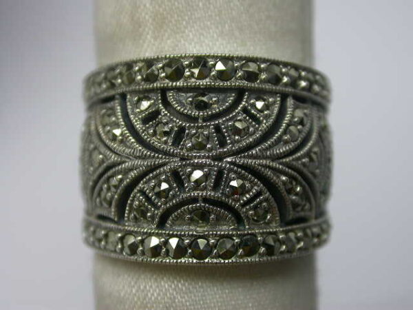 SILVER 925 RING WITH MARCASITE