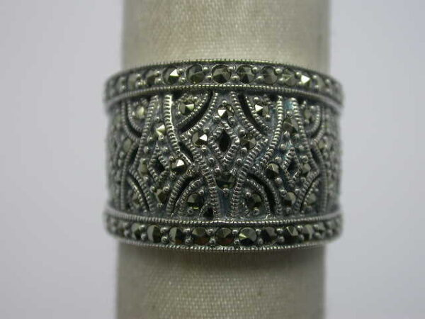 SILVER 925 RING WITH MARCASITE