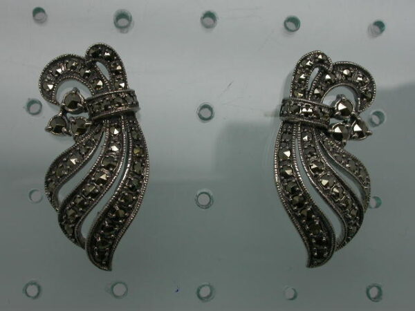 SILVER 925 EARRING WITH MARCASITE