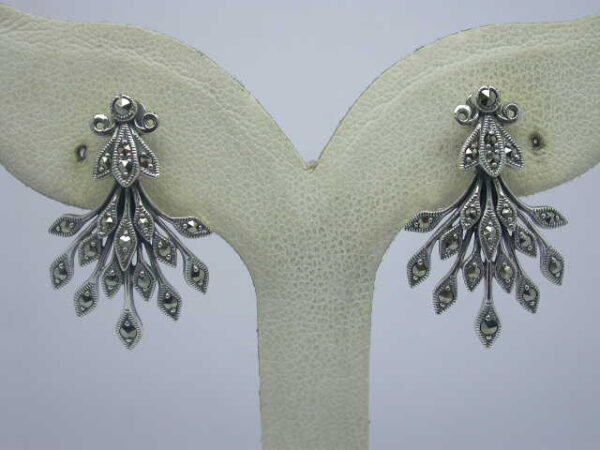 925 SILVER EARRING WITH MARCASITE