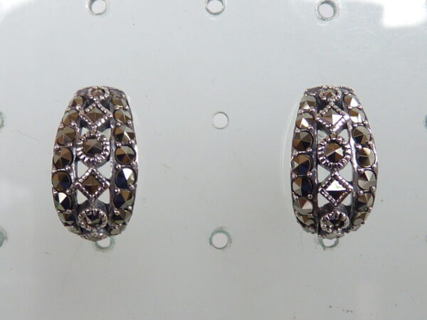 SILVER 925 EARRING WITH MARCASITE