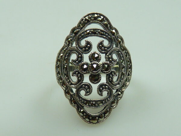 SILVER 925 RING WITH MARCASITE